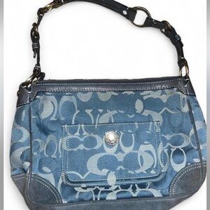 Coach Denim Blue Shoulder Bag
